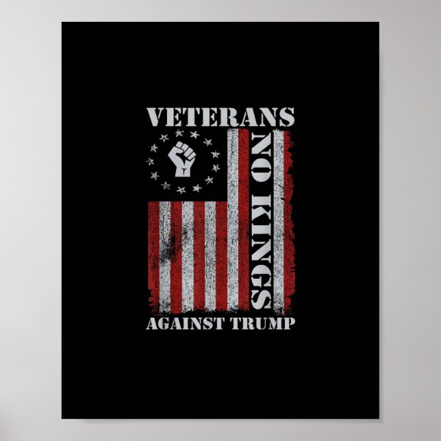 Poster Military Veterans Protest Flag Patriotic Freedom (Devant)