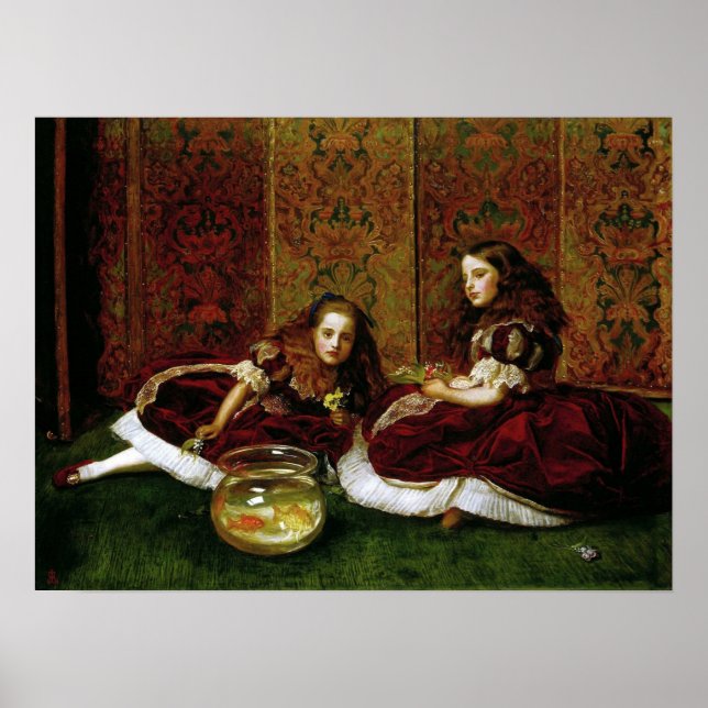 Poster Millais - Heures de loisirs 1864 (Devant)
