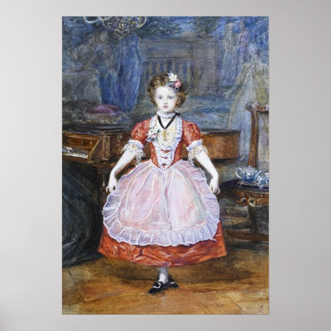 Poster Millais - Le Minuet 1866 (Devant)