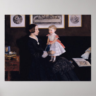 Poster Millais - Mme James Wyatt Jr Et Sa Fille Sara