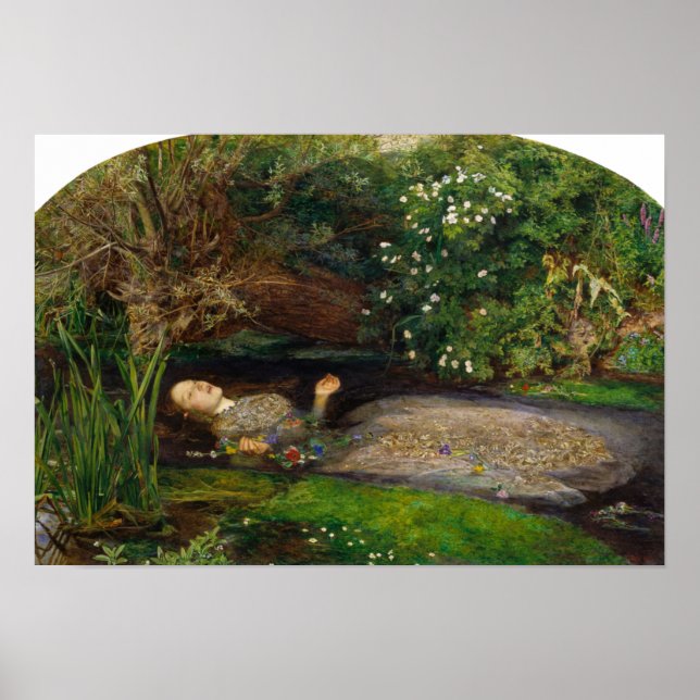 Poster Millais - Ophelia (Devant)