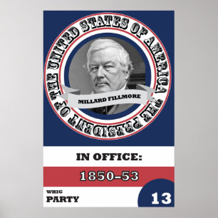 Poster Millard Fillmore Histoire présidentielle
