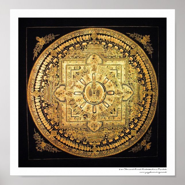 Poster Mille Armés Avalokiteshvara Mandala (Devant)