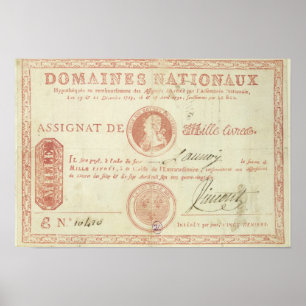 Poster Mille billets de livre avec Louis XVI
