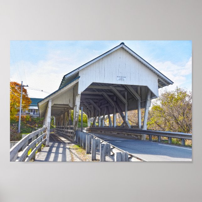 Poster Miller's Run Covered Bridge, Lyndon, Vermont (Devant)
