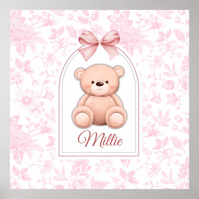 Poster Millie | Conception personnalisée d'ours en peluch (Devant)
