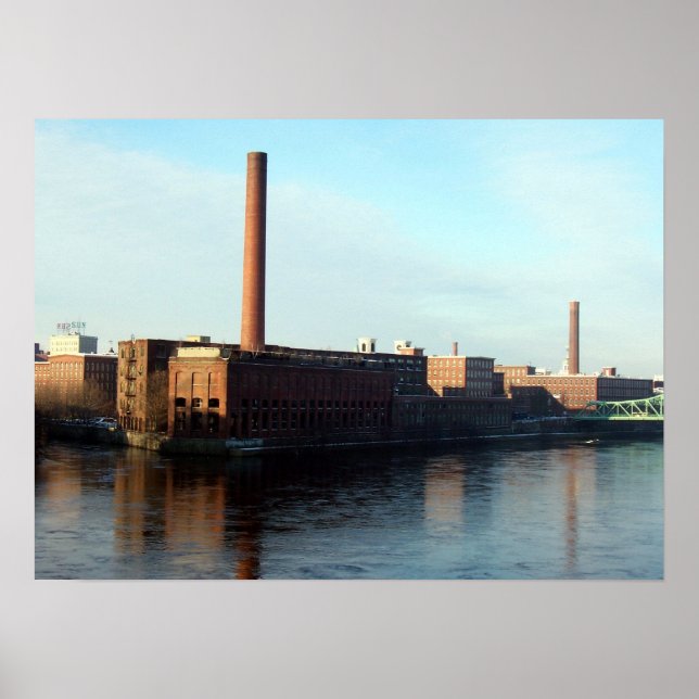 Poster Mills du Massachusetts sur la Merrimack (Devant)