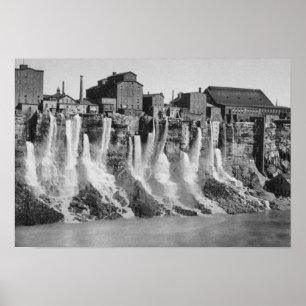 Poster Mills sur le côté américain de Niagara Falls