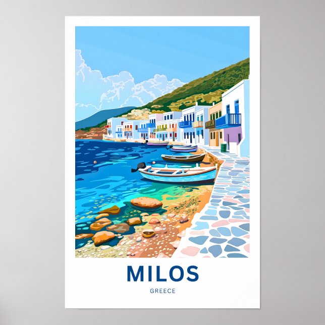 Poster Milos Grèce Imprimer Voyage (Devant)