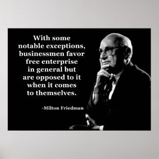 Poster Milton Friedman Crony Capitalism