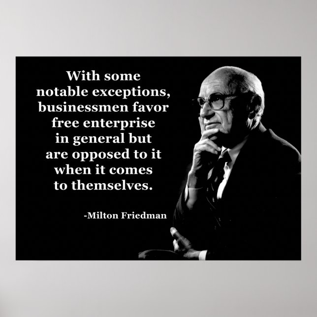 Poster Milton Friedman Crony Capitalism (Devant)