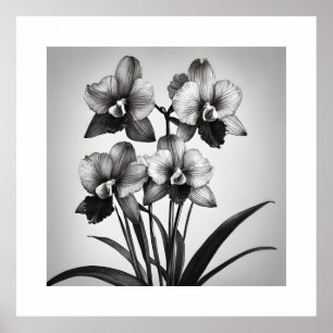 Poster Miltonia Orchidées II Imprimantes d'art monochroma
