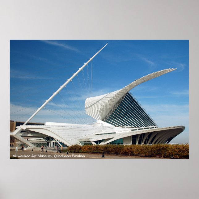 Poster Milwaukee Art Museum, pavillon Quadracci (Devant)