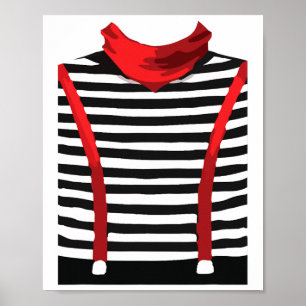Poster Mime Artiste Interprète Arts Halloween Costume Cos