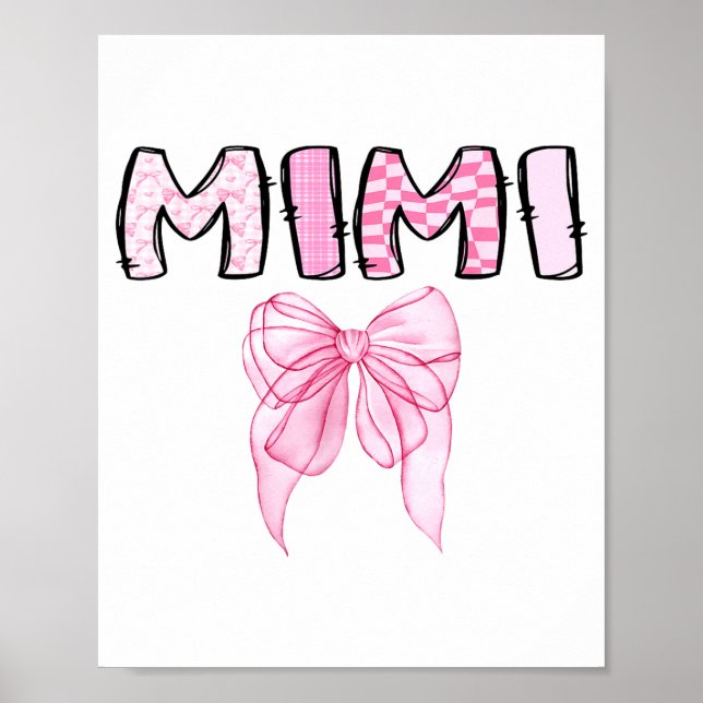 Poster Mimi Birthday Girl Matching Coquette Nk Bow  (Devant)