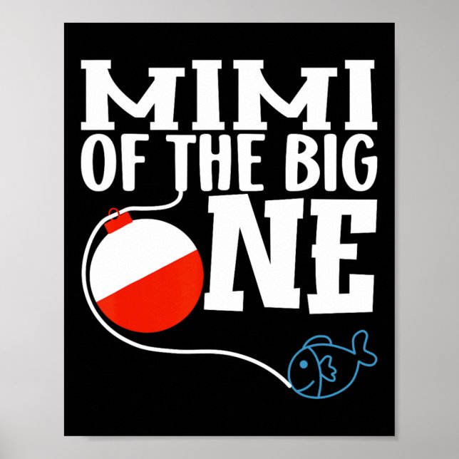 Poster Mimi Of The Big One Fishing Boy First Birthday Ofi (Devant)
