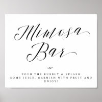Mimosa Bar Chic Bridal Shower or Wedding Sign