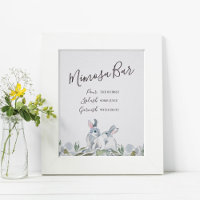 Mimosa Bar Floral Bunny Rabbit Party