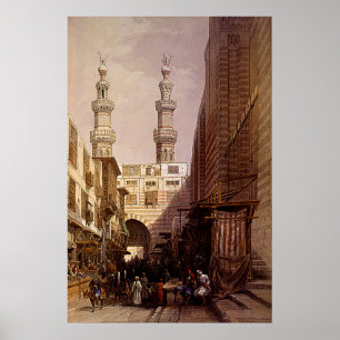 Poster Minarets & Entrée de Metwaleys Roberts/Haghe Art