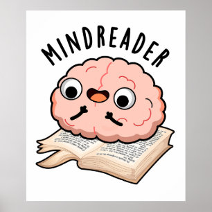 Poster Mince Reader Funny Brain Pun