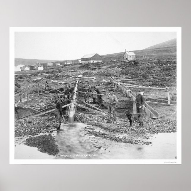 Poster Mine d'or d'Anvil Creek Alaska 1916 (Devant)