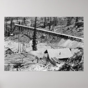 Poster Mine d'or de Dewey sur la montagne de tonnerre,