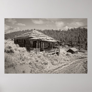 Poster Miner's Shack - Comet Ghost Mine - Montana
