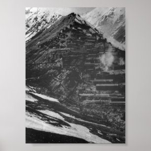 Poster Mines de cuivre de Braden en piment