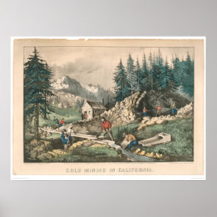 Poster Mines d'or en Californie (0636A)