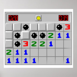 Poster Minesweeper Windows XP Retro Game