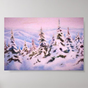Poster Mini-affiche du paysage hivernal
