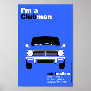 Poster Mini art original classique de minimaliste d'homme