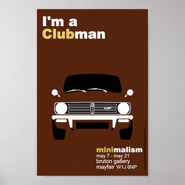 Poster Mini Clubman d'origine classique (Devant)