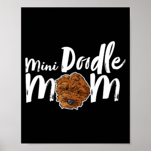 Poster Mini doodle maman chienne adorable petite chienne