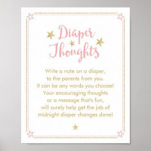 Poster Mini étoile Twinkle Petit Étoile fille Douche diap