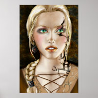 Poster Mini fille tatouée