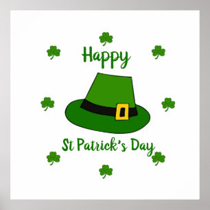 Poster Mini Mignonne Bonne St Patrick Joyeuse Journée