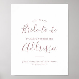 Poster Mini-Rose Gold Adresse et enveloppe Signe