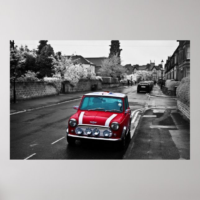 Poster Mini rouge étonnant (Devant)