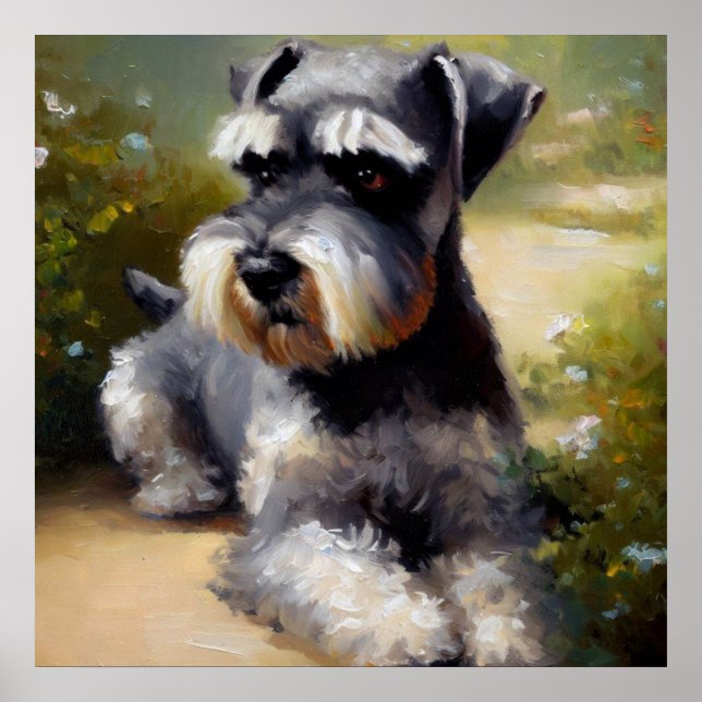 Poster Miniature de Schnauzer Dog (Devant)