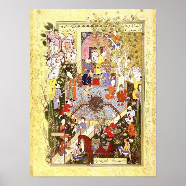 Poster Miniature persane : Un Père Conseille Son Fils (Devant)