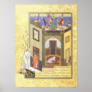 Poster Miniature persane : Une vision des anges