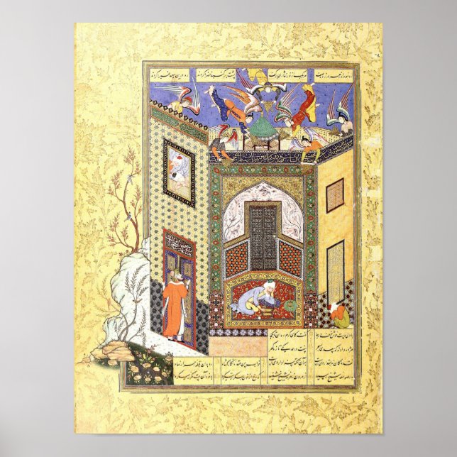 Poster Miniature persane : Une vision des anges (Devant)