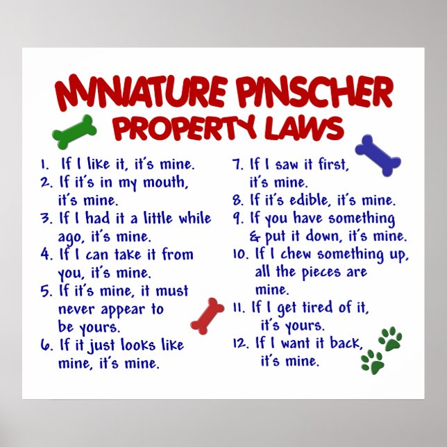 POSTER MINIATURE PINSCHER PL2 (Devant)