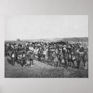 Poster Miniconjou avec des soldats blancs