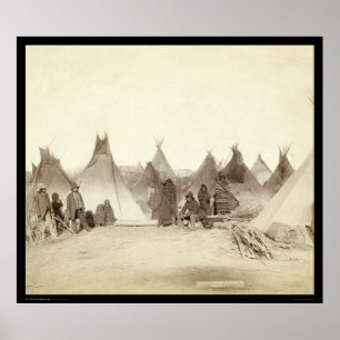 Poster Miniconjou Indian Tipi Camp SD 1891