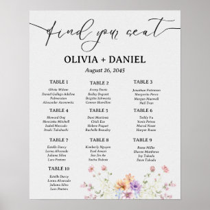 Poster minimal simple de la carte de Mariage
