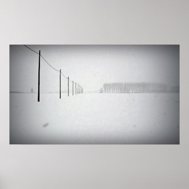 Poster minimal sur la neige (Devant)