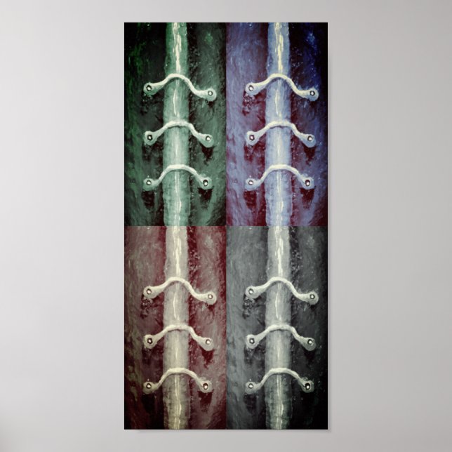 Poster Minimalisme industriel Couleurs Design abstrait (Devant)