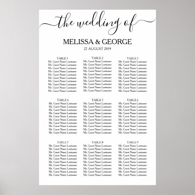 Poster Minimalisme Sièges Conversations le mariage de... (Devant)